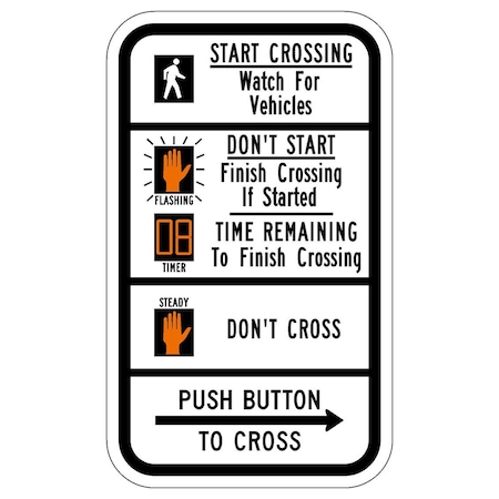 Sign Solutions Usa 15 in Height, 9 in Width, Aluminum, Vertical Rectangle DUS08DWT0915R10-3eR